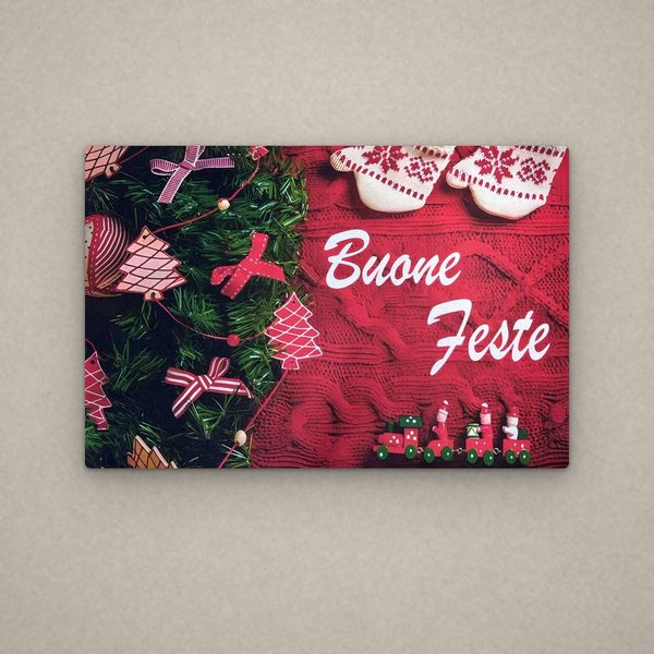 Buone-Feste-Matte in Strickoptik