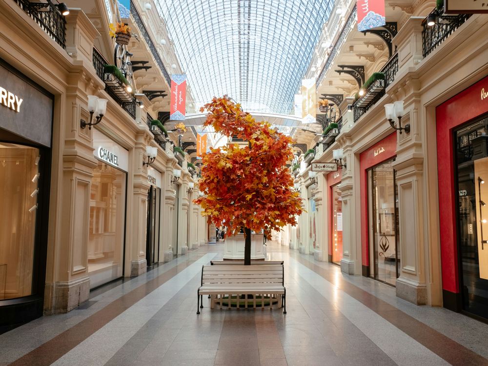 Shopping mall atrium